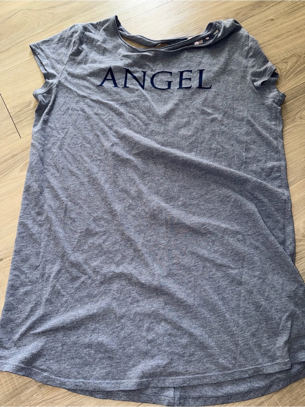 Victoria's Secret Grey ANGEL Short Sleeve Pajama